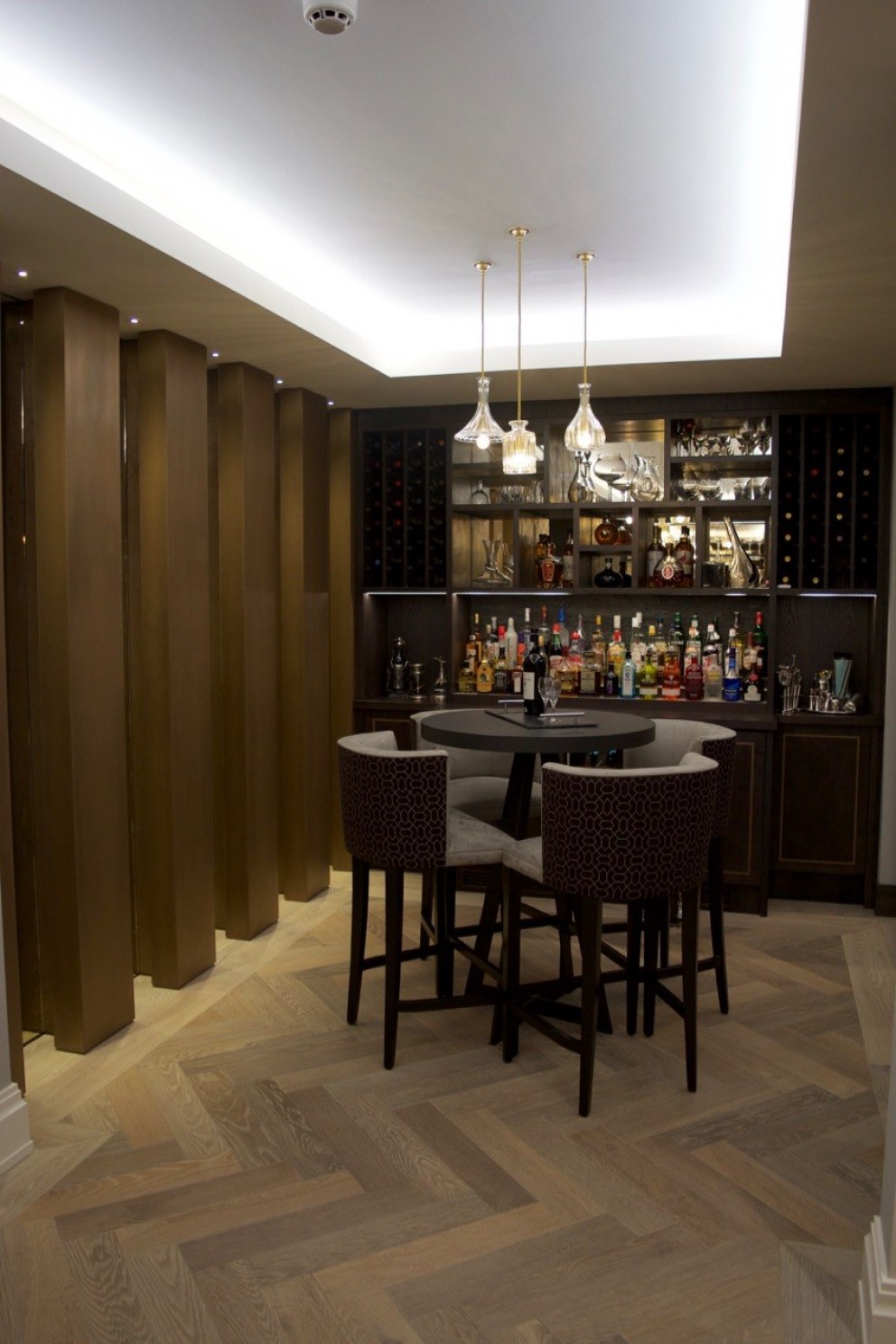 Classic Contemporary Family Home | Ground floor bar | Interior Designers